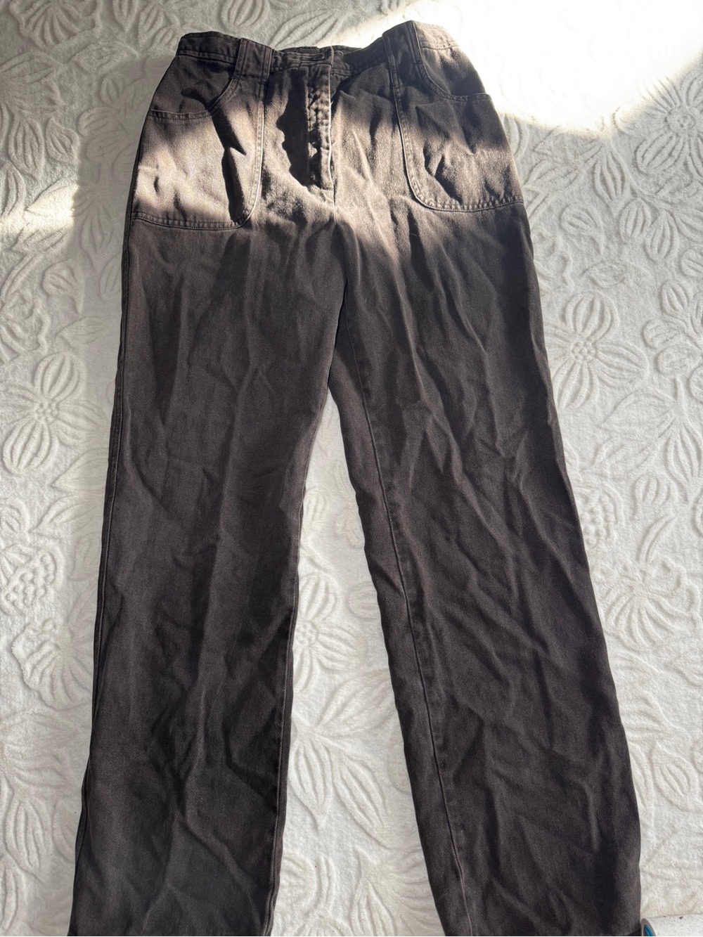 J. Crew Dark Brown Straight-Leg Trousers